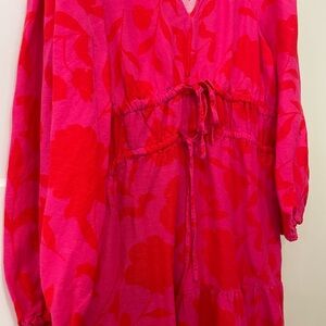 kate spade Pink and Red Midi Dress